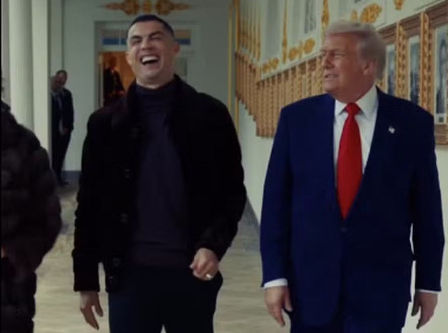 Casa Branca divulga as primeiras imagens do encontro entre Donald Trump e Cristiano Ronaldo