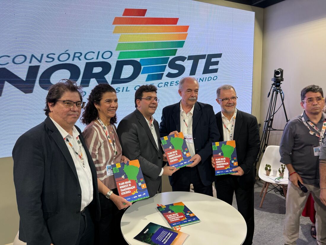 Presidente do Consórcio Nordeste , Governador Rafael Fonteles durante lançamento do PTE/NE e acordo com BNDES e BN