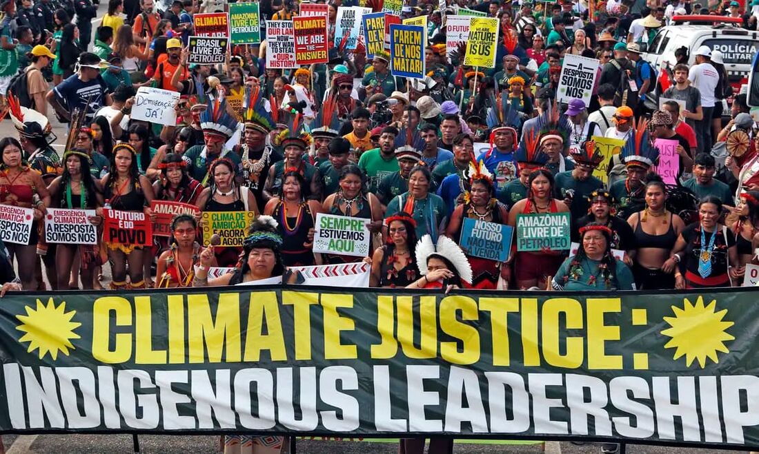 COP30: marcha global indígena em Belém cobra demarcação de territórios