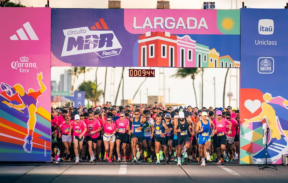 Circuito adidas Maratona do Rio movimentou a orla de Boa Viagem, no Recife 