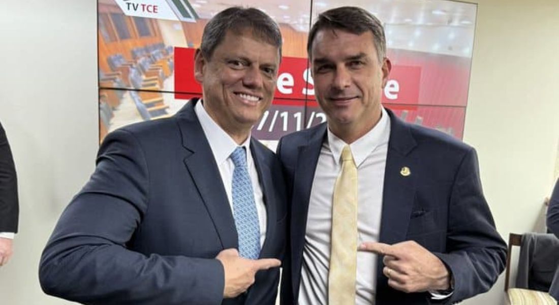 Flávio Bolsonaro e Tarcísio de Freitas 