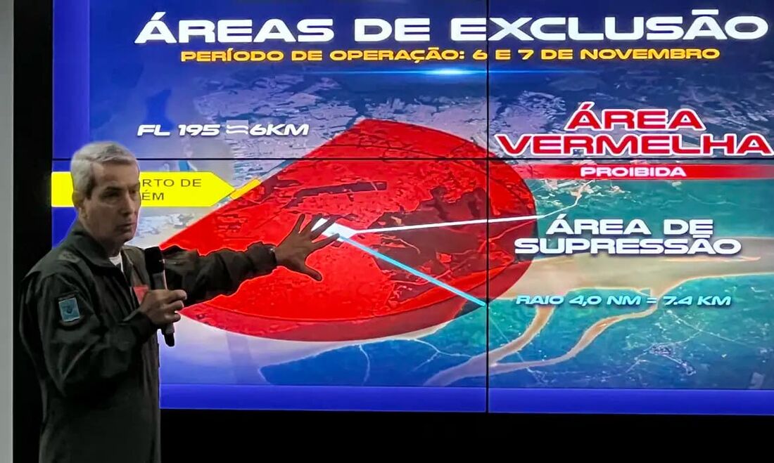Cúpula de líderes da COP30 terá restrição de voos, caças e anti-drones