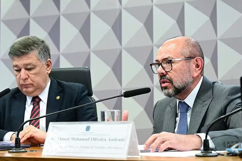 O ex-minsitro da Previdência José Carlos Oliveira em depoimento à CPMI do INSS 