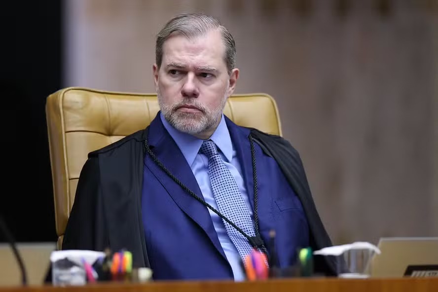 O ministro Dias Toffoli, durante sessão do STF