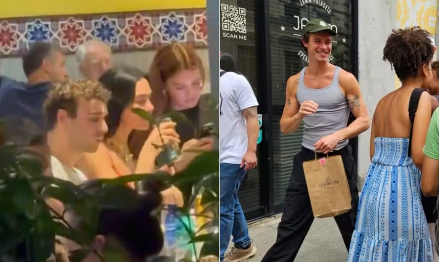 Dua Lipa em restaurante no Rio, e Shawn Mendes nas ruas de Salvador