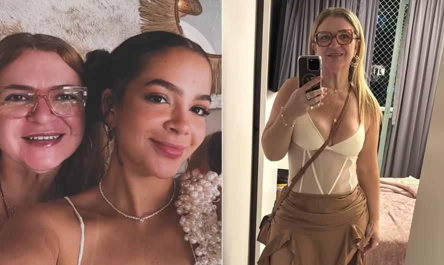 Mel Maia e a mãe, Débora, que morreu aos 53 anos 