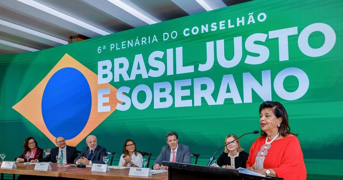 A empresária Luiza Trajano, durante reunião do Conselho de Desenvolvimento Econômico Social Sustentável (CDESS), em Brasília