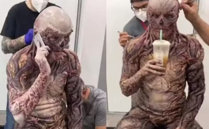 Os bastidores de Jamie Campbell Bower se transformando em Vecna renderam muitas risadas