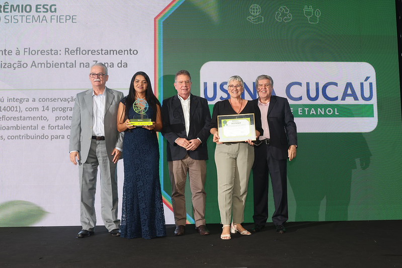 Usina Cucaú destaque em ESG na premiação da Fiepe