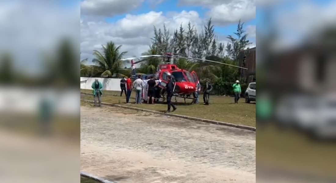 Prefeito de Barreiros sofre acidente em ultraleve e é socorrido de helicóptero para o Recife