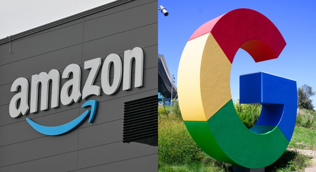 Logos de Amazon e Google