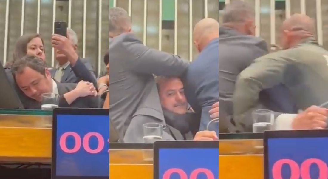 A TV Câmara suspendeu a exibição da sessão legislativa enquanto Glauber Braga era retirado