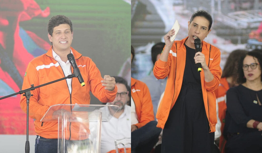João Campos (PSB) e Raquel Lyra (PSD) dividiram o palanque em eventos de Lula em Pernambuco, nesta terça (2)