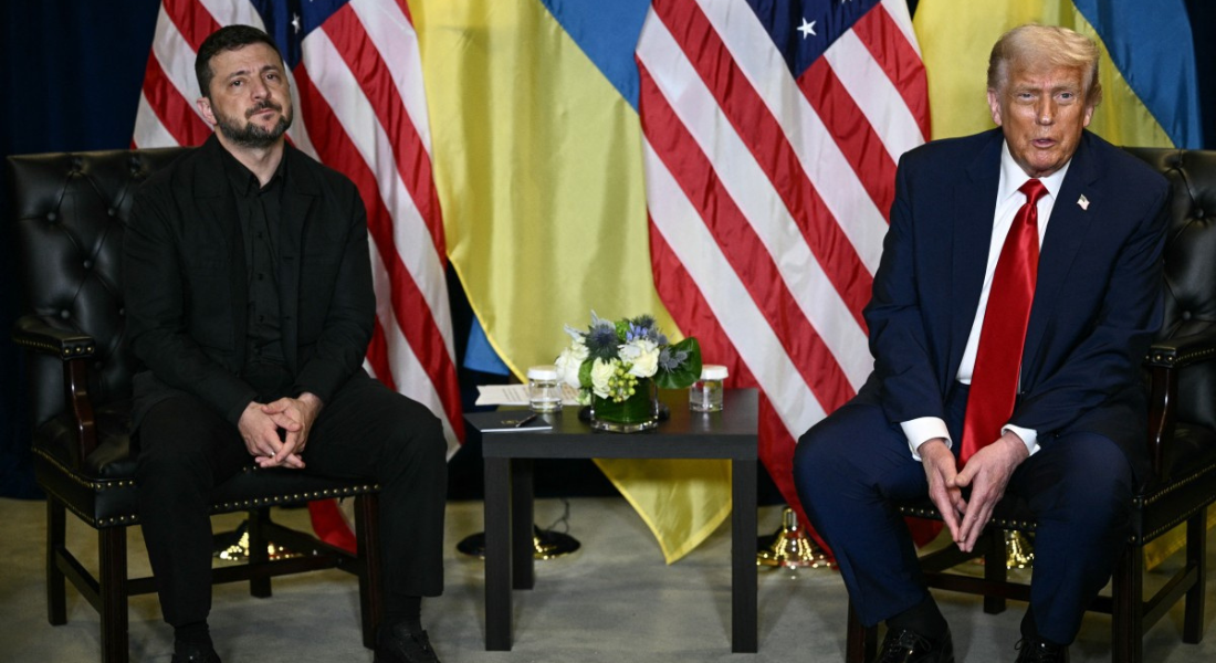 Presidente ucraniano Volodmir Zelensky e presidente dos Estados Unidos Donald Trump