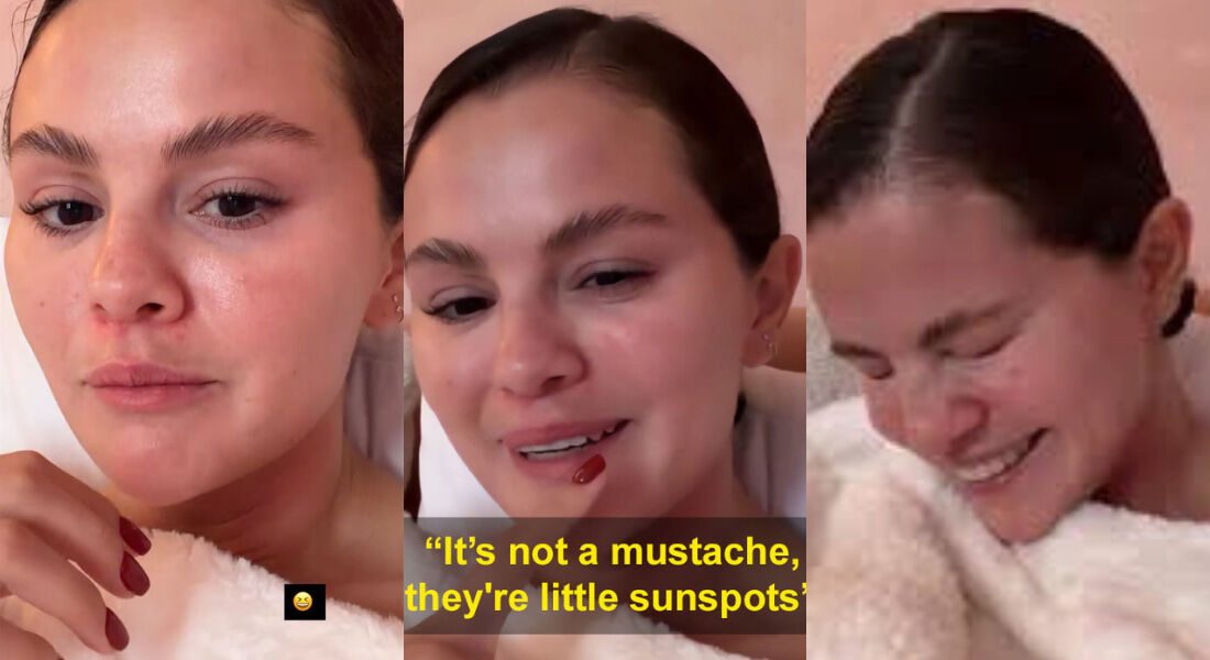 Cantora Selena Gomes foi questionada sobre suposto bigode, durante live no Instagram