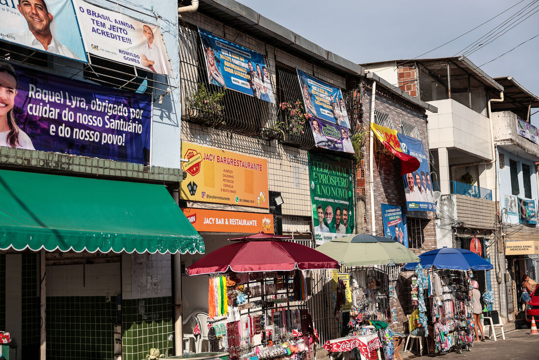 Propaganda política na festa do Morro da Conceição