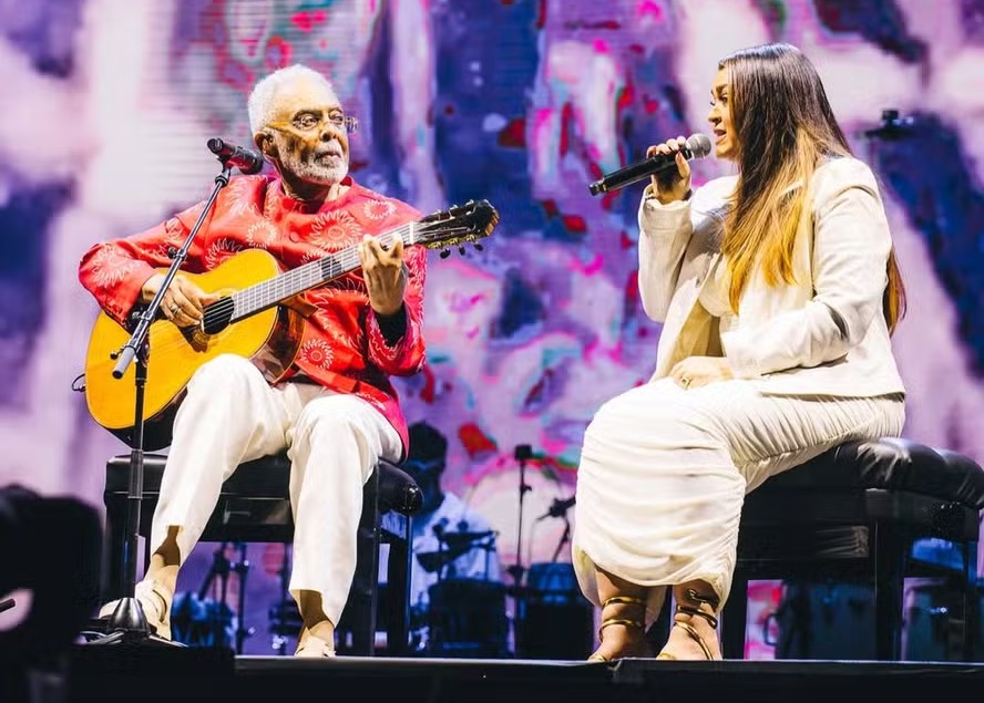 Gilberto Gil e Preta Gil no último show dela