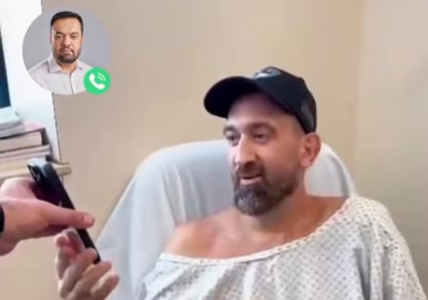 Delegado Bernardo Leal conversa com o governador pelo celular