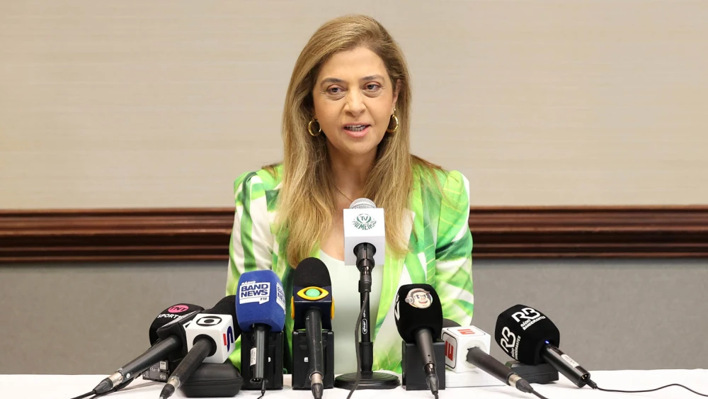 Leila Pereira, atual presidente do Palmeiras