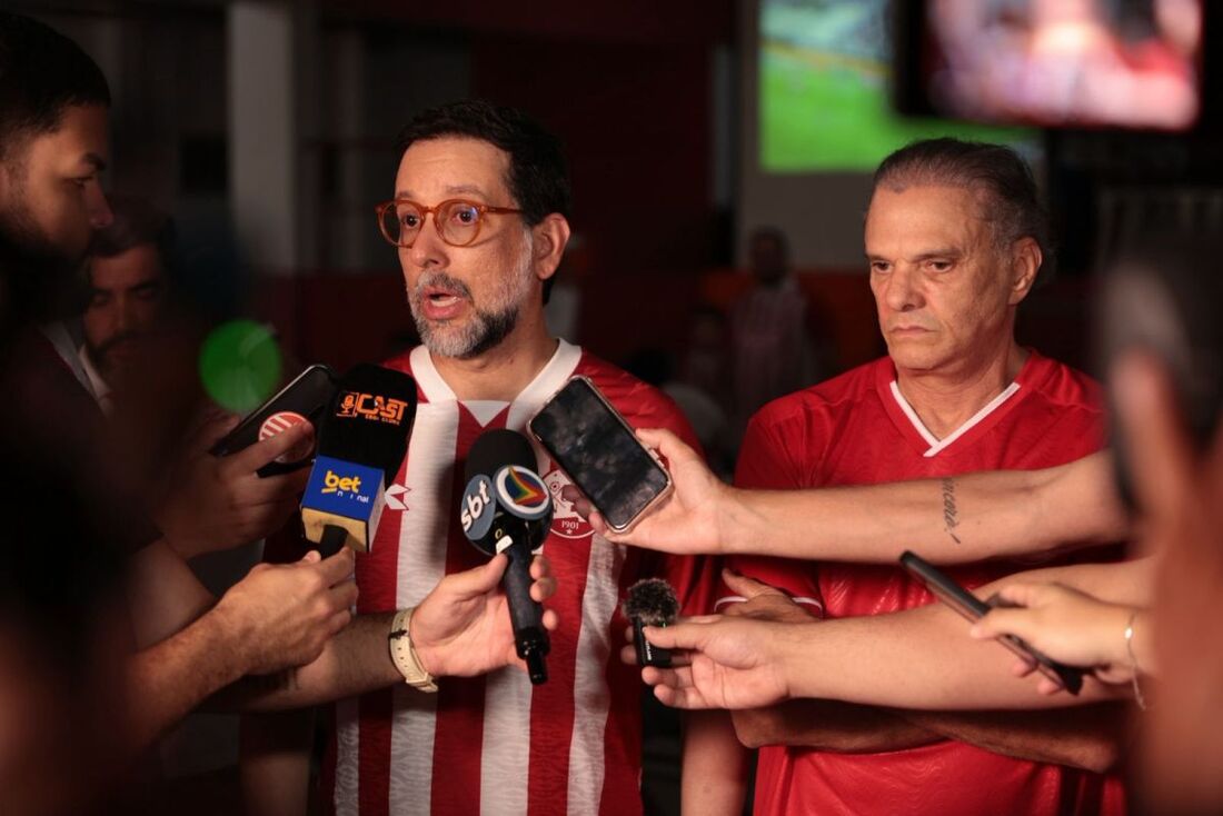 Bruno Becker e Ricardo Malta, presidente e vice do Náutico, respectivamente