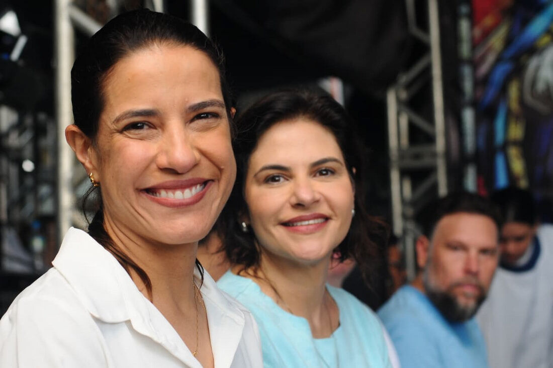 A governadora Raquel Lyra e a a vice-governadora Priscila Krause