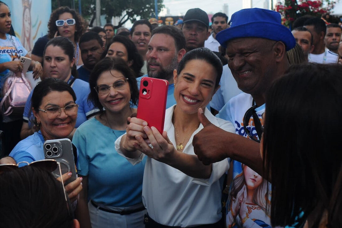 Governadora Raquel Lyra (PSD) esteve na esta do Morro, nesta segunda (8)