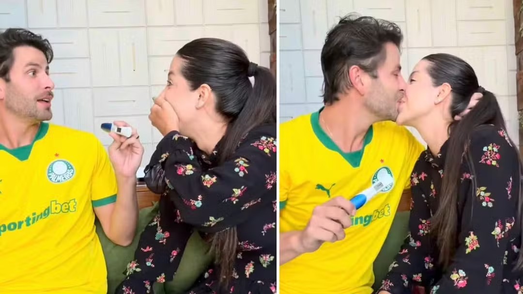 Ex-participantes do BBB Laís Caldas e Gustavo Marsengo anunciaram a gravidez