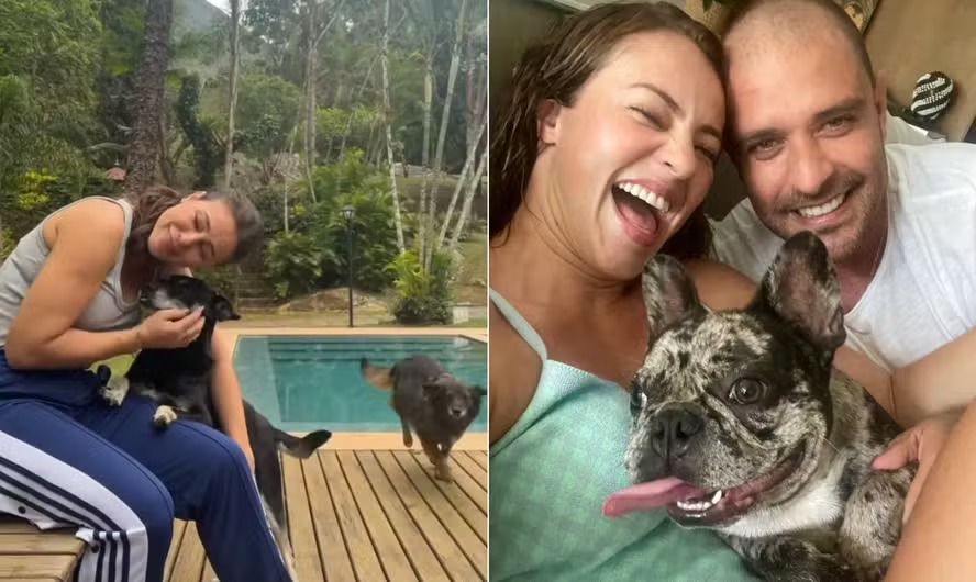 Paolla Oliveira e Diogo Nogueira criam cachorro juntos, e atriz adotou mais 18 pets durante namoro 