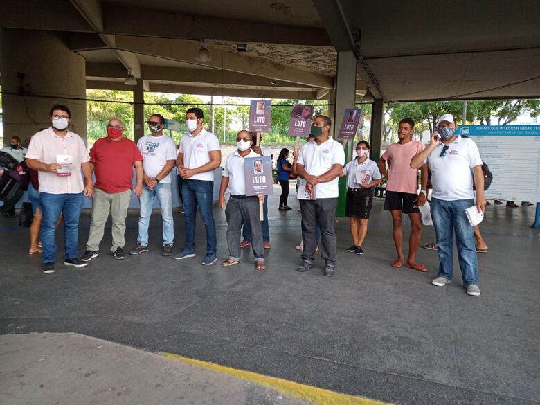Ato ocorreu no TI Macaxeira, no Recife (Foto: Divulgação/Sindicato dos Rodoviários)