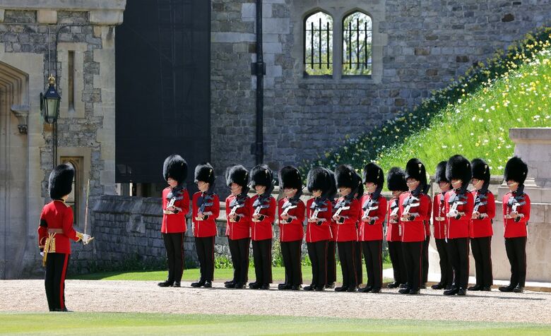 Funeral do príncipe Philip, na Inglaterra (Foto: Chris Jackson/POOL/AFP)
