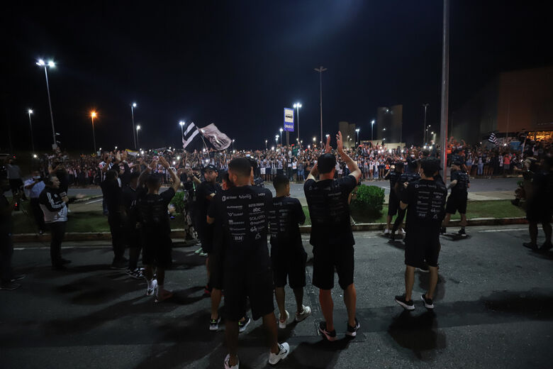 Chegada dos jogadores do Atlético-MG em Belo Horizonte. Foto: Pedro Souza/Atlético