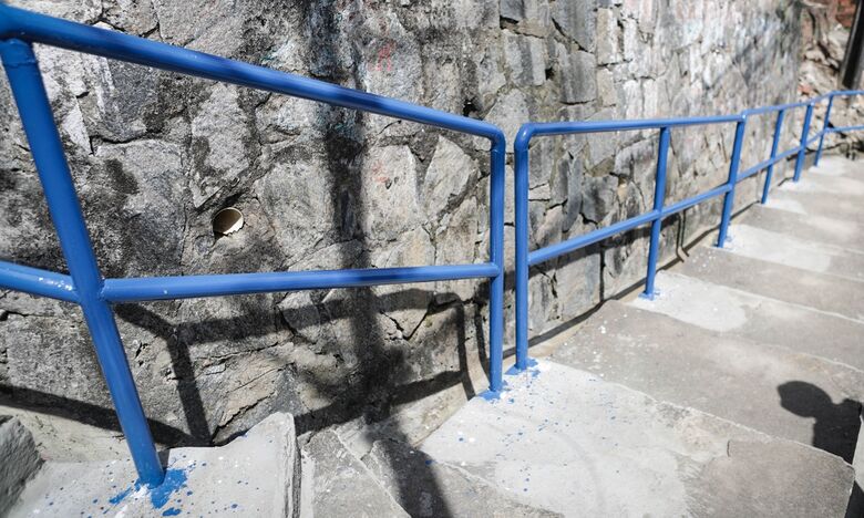 Ação em escadarias da Zona Norte. Foto: Rodolfo Loepert/PCR