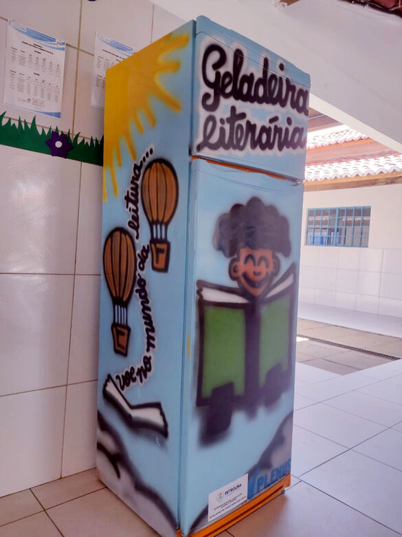Projeto 'Geladeira Literária'. Foto: Divulgação