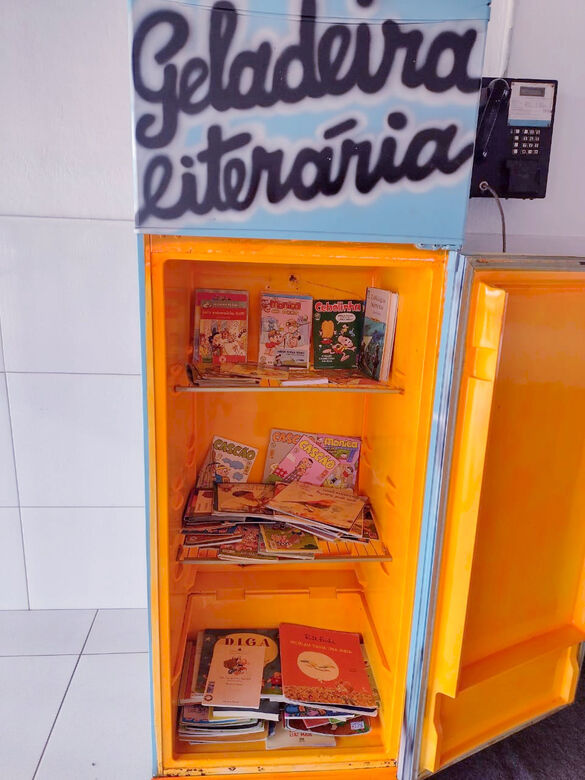 Projeto 'Geladeira Literária'. Foto: Divulgação