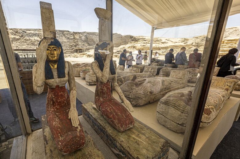 Descoberta em Saqqara, no Egito - Foto: Khaled Desouki / AFP