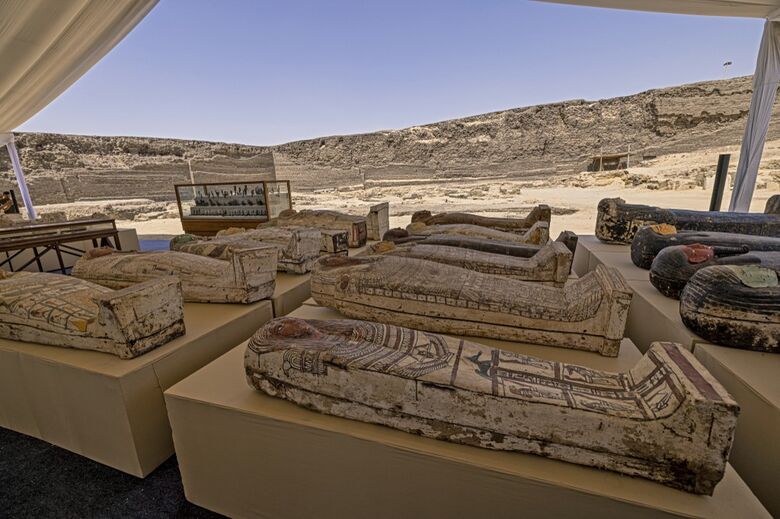 Descoberta em Saqqara, no Egito - Foto: Khaled Desouki / AFP
