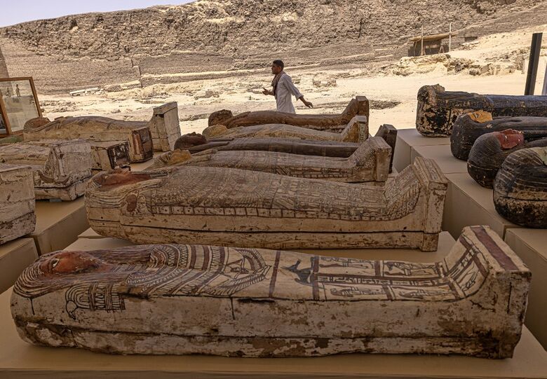 Descoberta em Saqqara, no Egito - Foto: Khaled Desouki / AFP