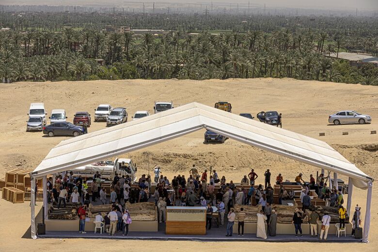 Descoberta em Saqqara, no Egito - Foto: Khaled Desouki / AFP