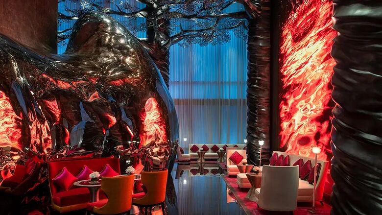 Outra parte do lobby do hotel - Divulgação / Hotel Banyan Tree Doha