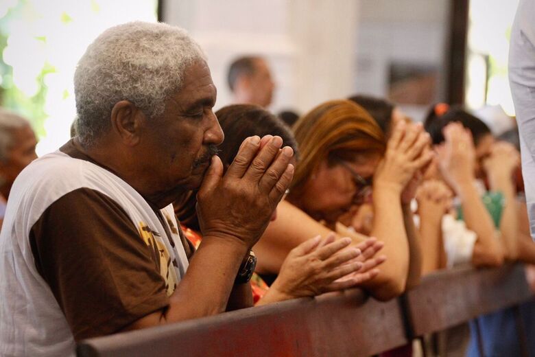 Missa de reabertura da Igreja de São José, no Centro do Recife (Foto: Melissa Fernandes/Folha de Pernambuco)