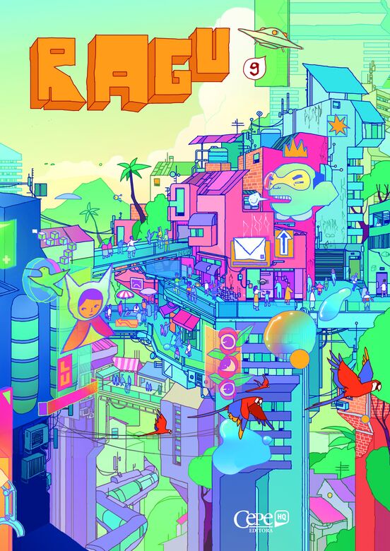 Capa da HQ Ragu 9, publicada pela Cepe
