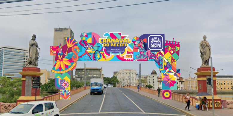 Identidade visual do Carnaval do Recife 2023. Foto: Divulgação/ Prefeitura do Recife