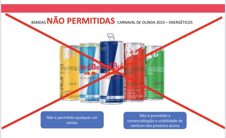 Bebidas não permitidas no Carnaval de Olinda. Foto: Vini Castello/Reprodução/Twitter