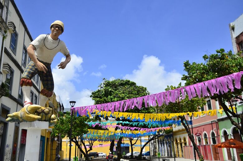 Decoração de Carnaval do Recife. Foto: Arthur Mota/Folha de Pernambuco