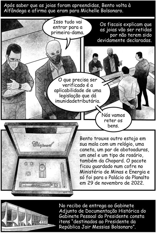 Quadrinho sobre as joias das Arábias // Ilustração: André Mello