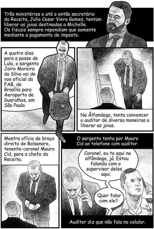 Quadrinho sobre as joias das Arábias // Ilustração: André Mello