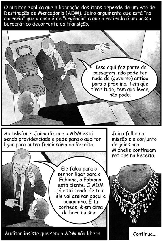 Quadrinho sobre as joias das Arábias // Ilustração: André Mello