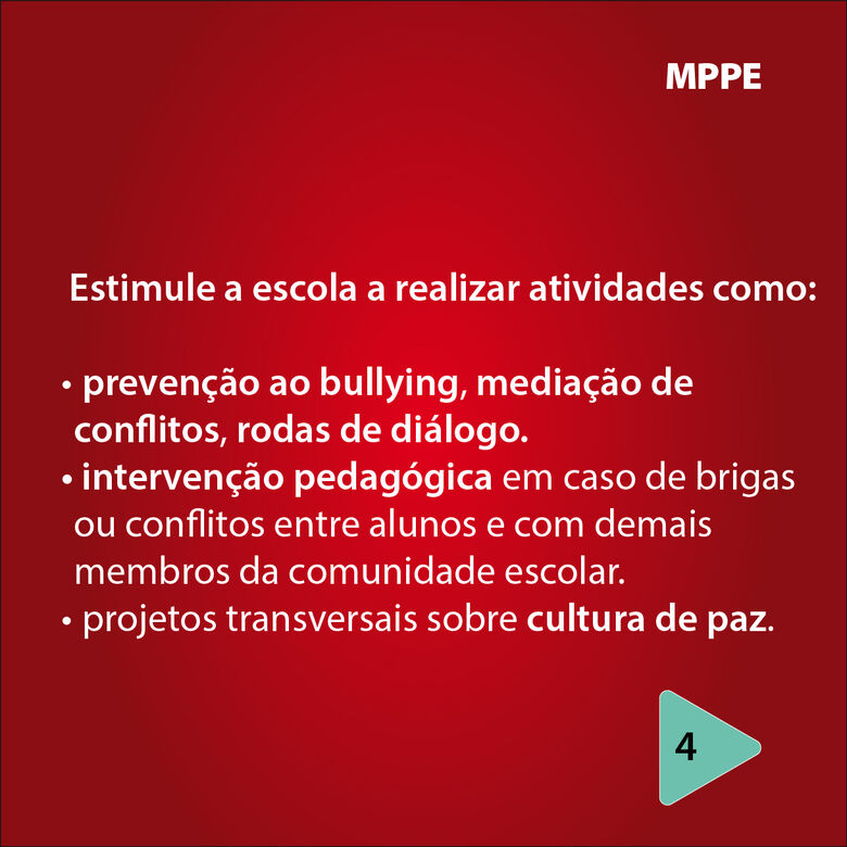 Material do MPPE com foco na prevenção e no enfrentamento da violência no ambiente estudantil