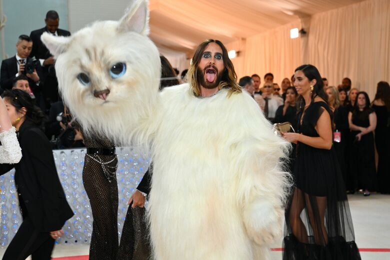 Jared Leto no red carpet do MET Gala. (Foto: Angela Weiss / AFP)