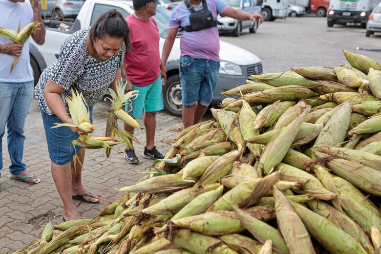 Movimentação da venda de milho no Ceasa. Foto: Alexandre Aroeira/ Folha de Pernambuco